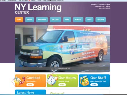 T324 website design for NY Learning Center
