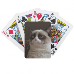 zazzle grumpy cat playing cards